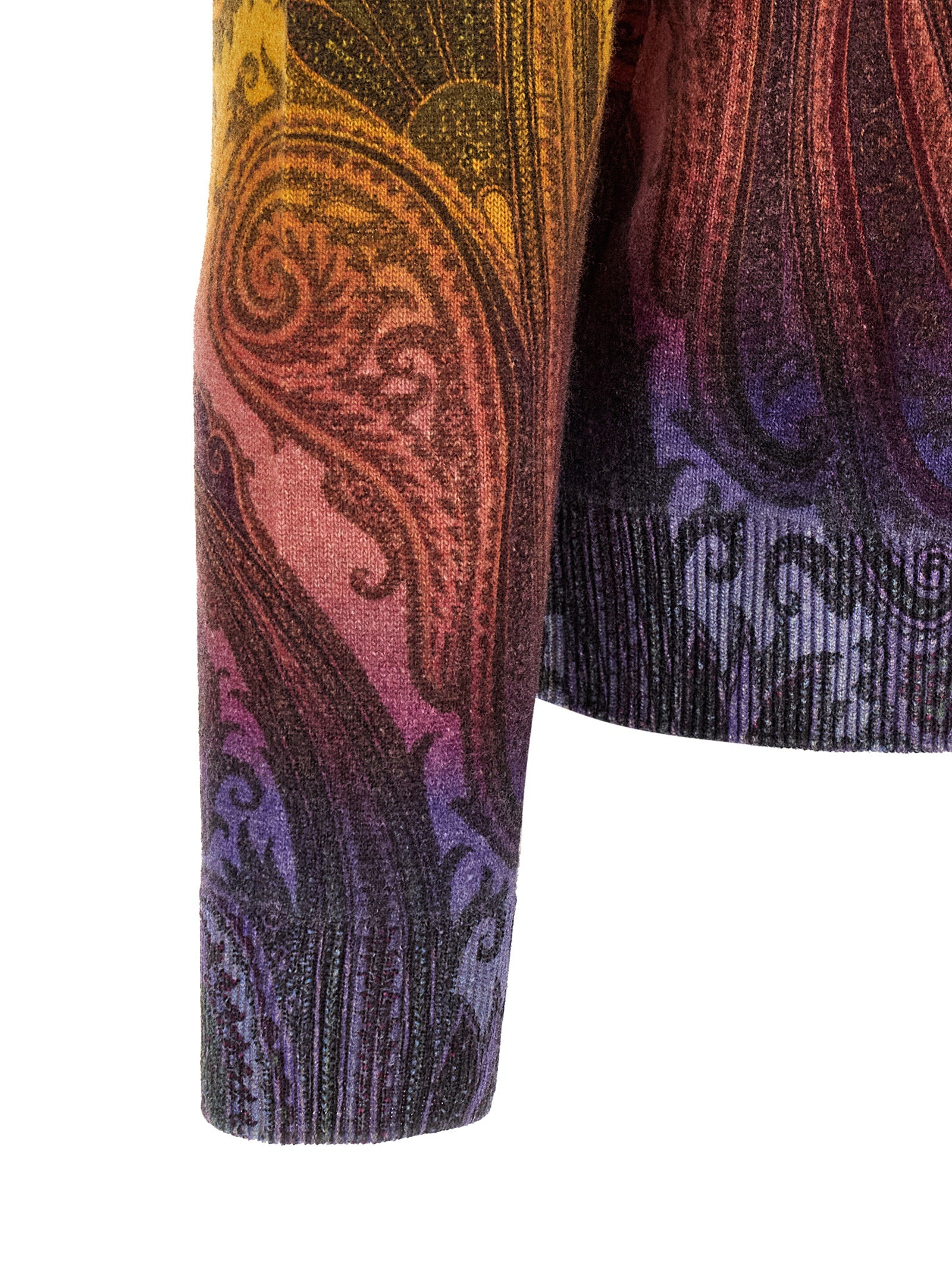 Multicolor Paisley Wool Cardigan