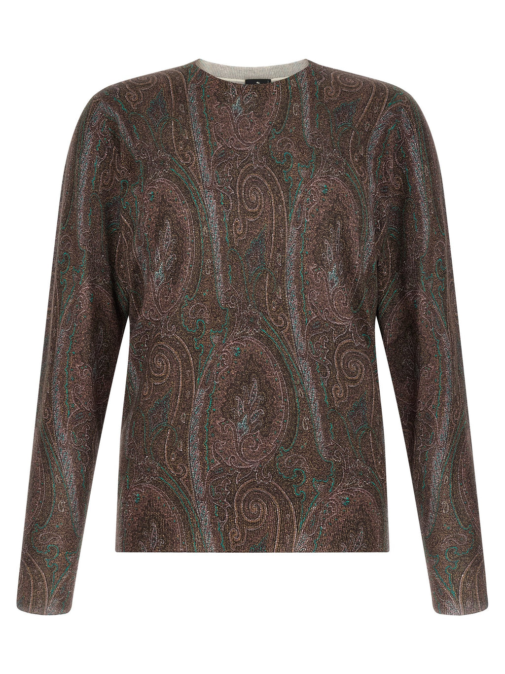 Bordeaux Silk Cashmere Paisley Print Cardigan