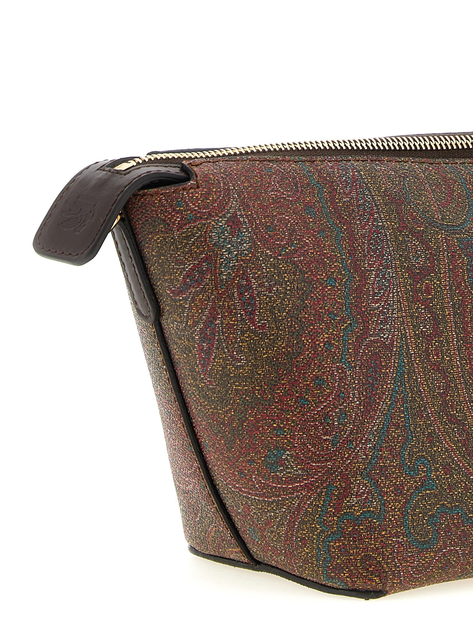 Brown Cotton Paisley Arnica Crossbody Bag