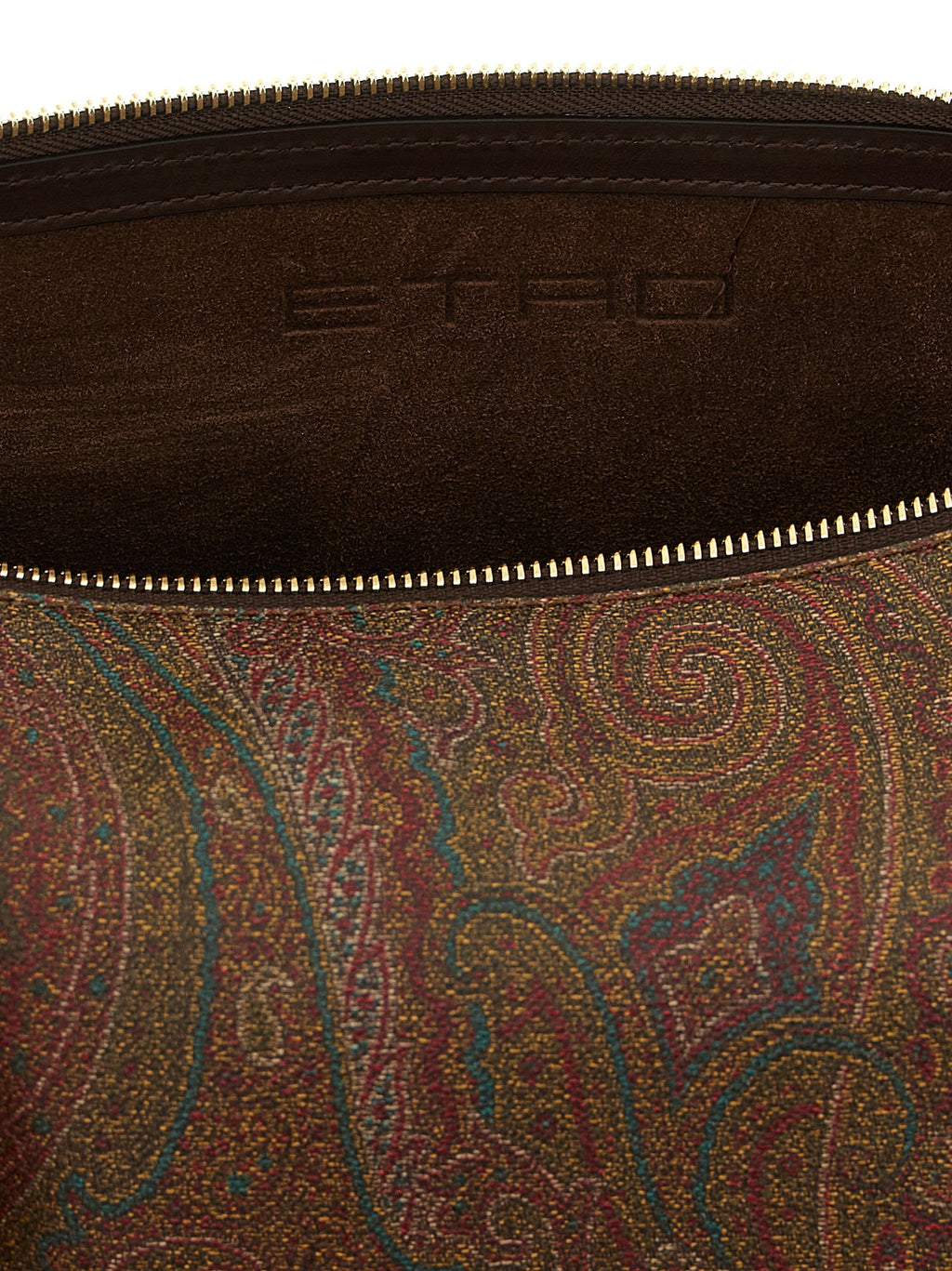 Brown Cotton Paisley Arnica Crossbody Bag