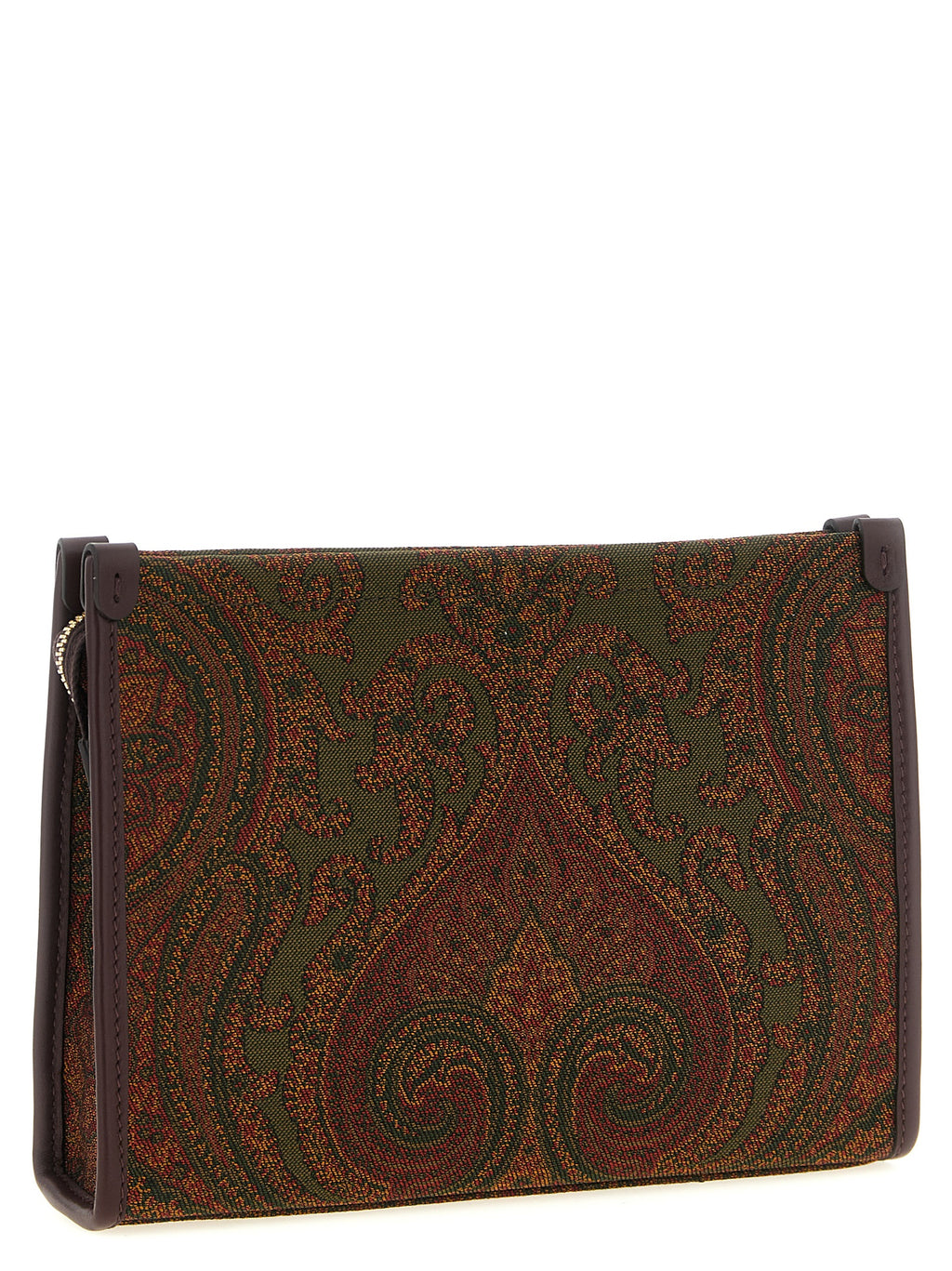 Multicolor Polyester Paisley Jacquard Pouch
