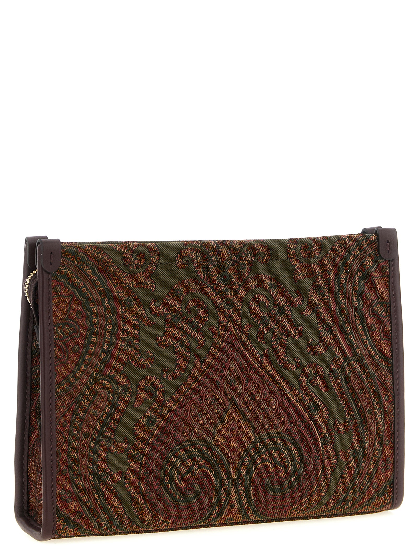 Multicolor Polyester Paisley Jacquard Pouch