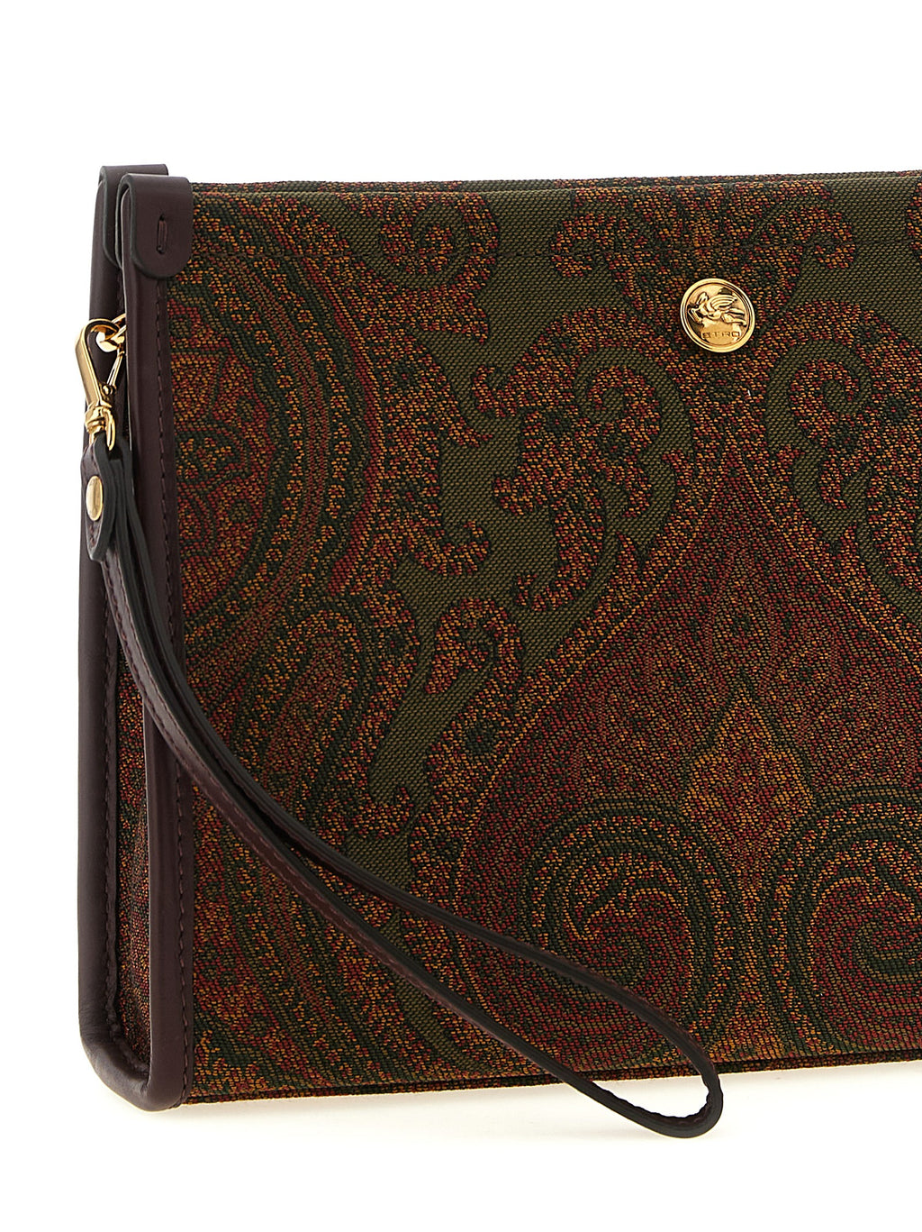 Multicolor Polyester Paisley Jacquard Pouch