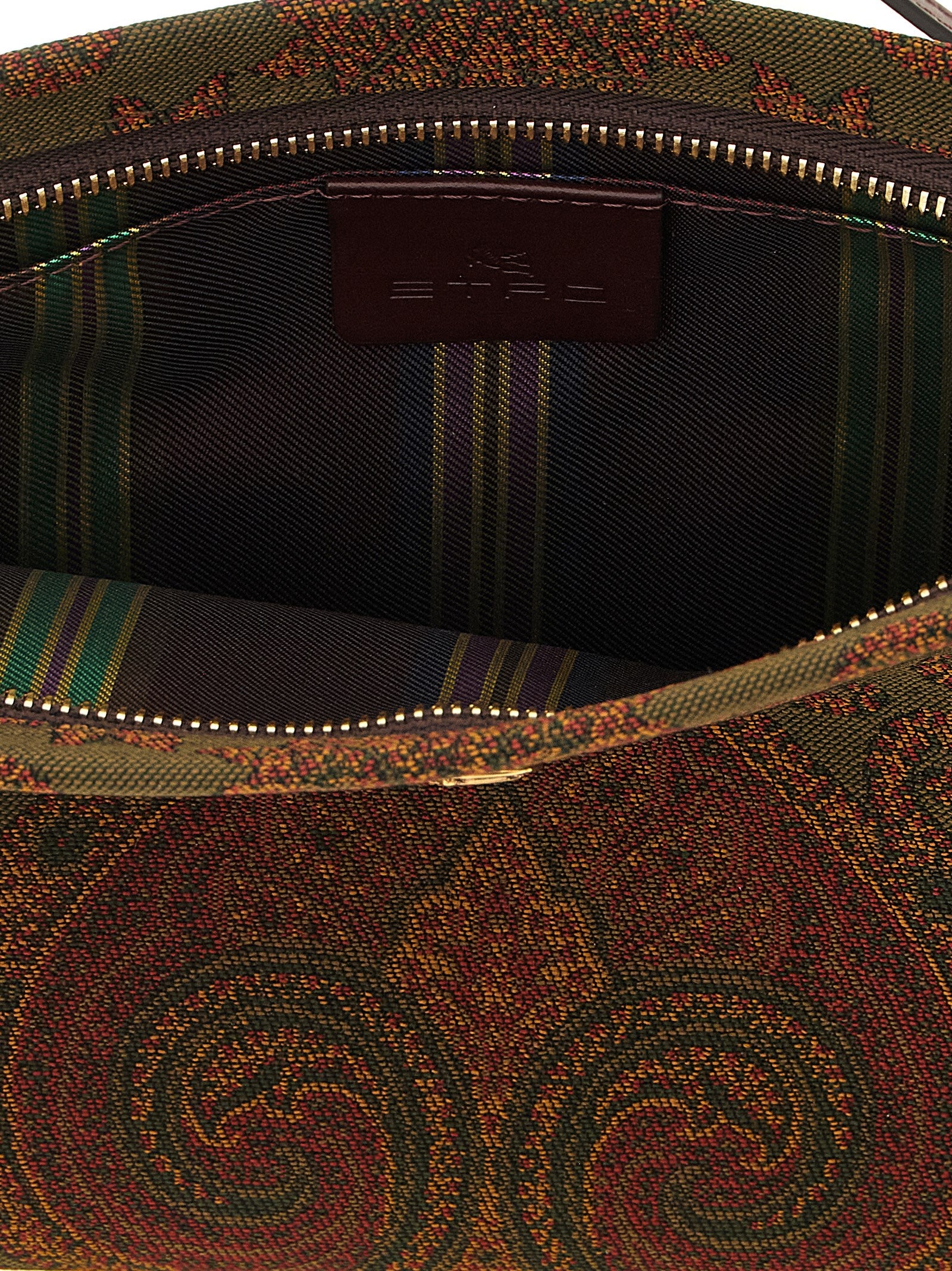 Multicolor Polyester Paisley Jacquard Pouch