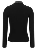Black Ribbed Viscose Cardigan