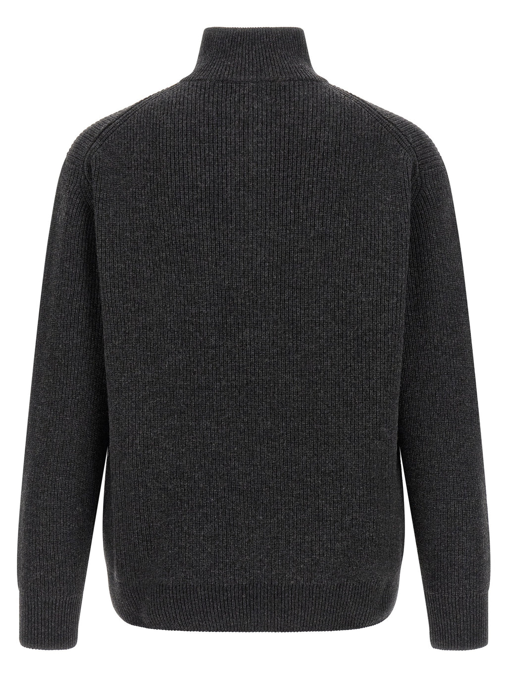 Steel Gray Wool & Cotton Cardigan