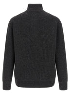 Steel Gray Wool & Cotton Cardigan