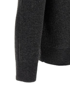 Steel Gray Wool & Cotton Cardigan