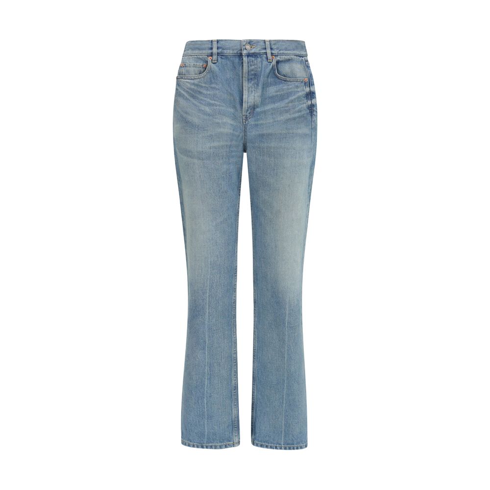 Cotton Straight-Leg Jeans