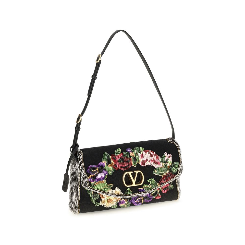 Small Silk Satin Devain Shoulder Bag