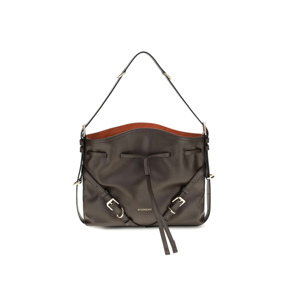 Glossy Calfskin Voyou Bucket Handbag
