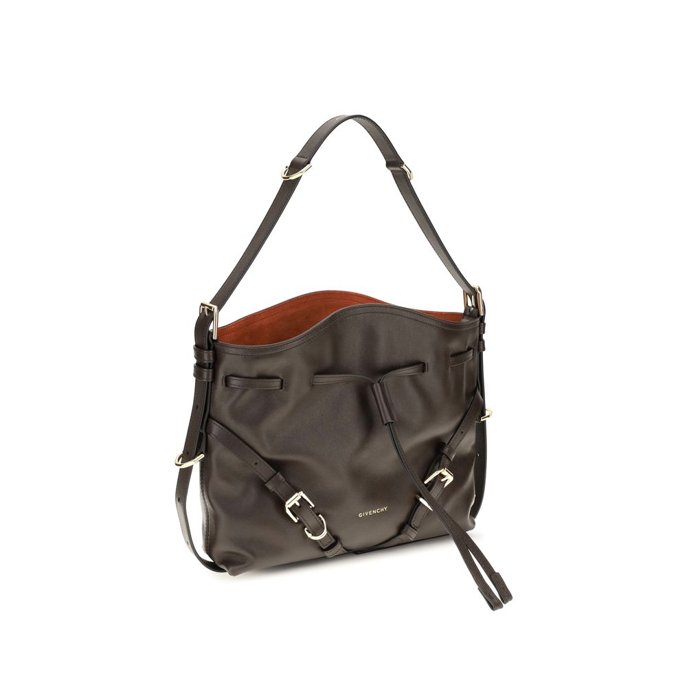 Glossy Calfskin Voyou Bucket Handbag