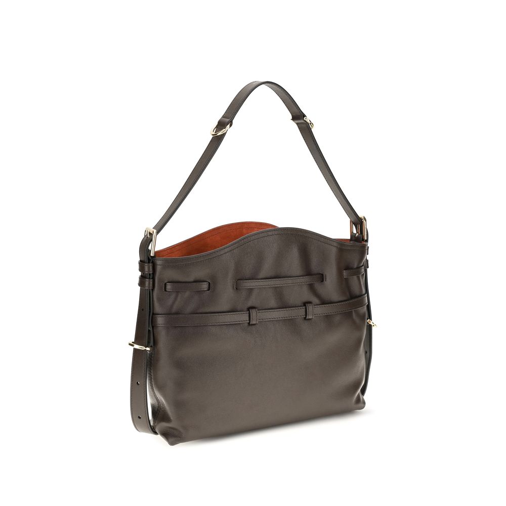 Glossy Calfskin Voyou Bucket Handbag