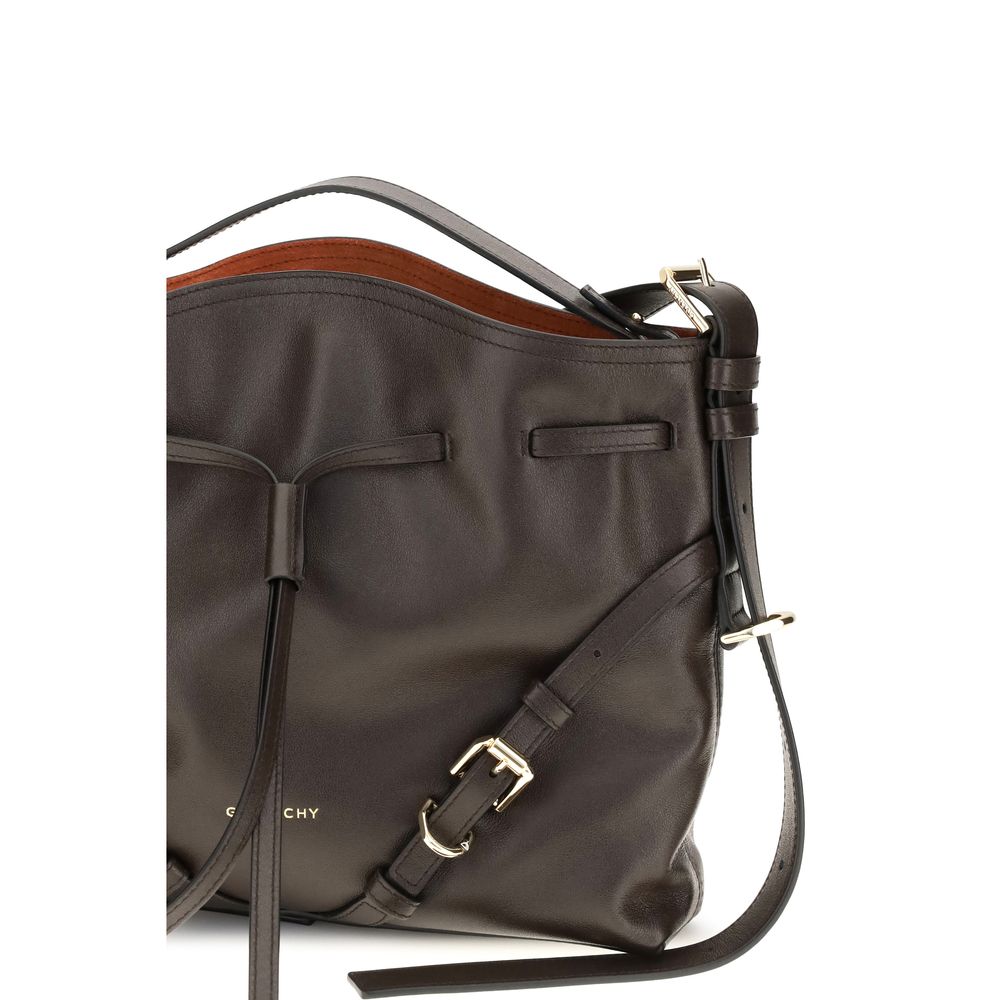 Glossy Calfskin Voyou Bucket Handbag