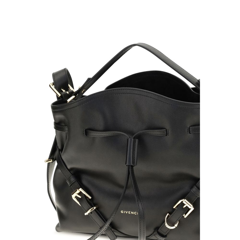 Glossy Calfskin Voyou Bucket Handbag