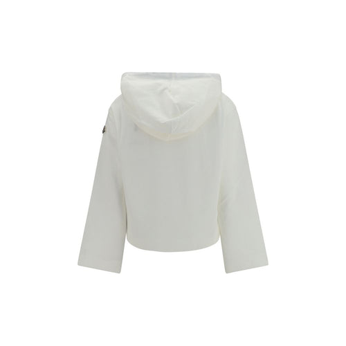 Oversized Cropped Cotton Blend Hoodie