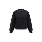 Cotton‑Blend Mix Media Crewneck Sweater