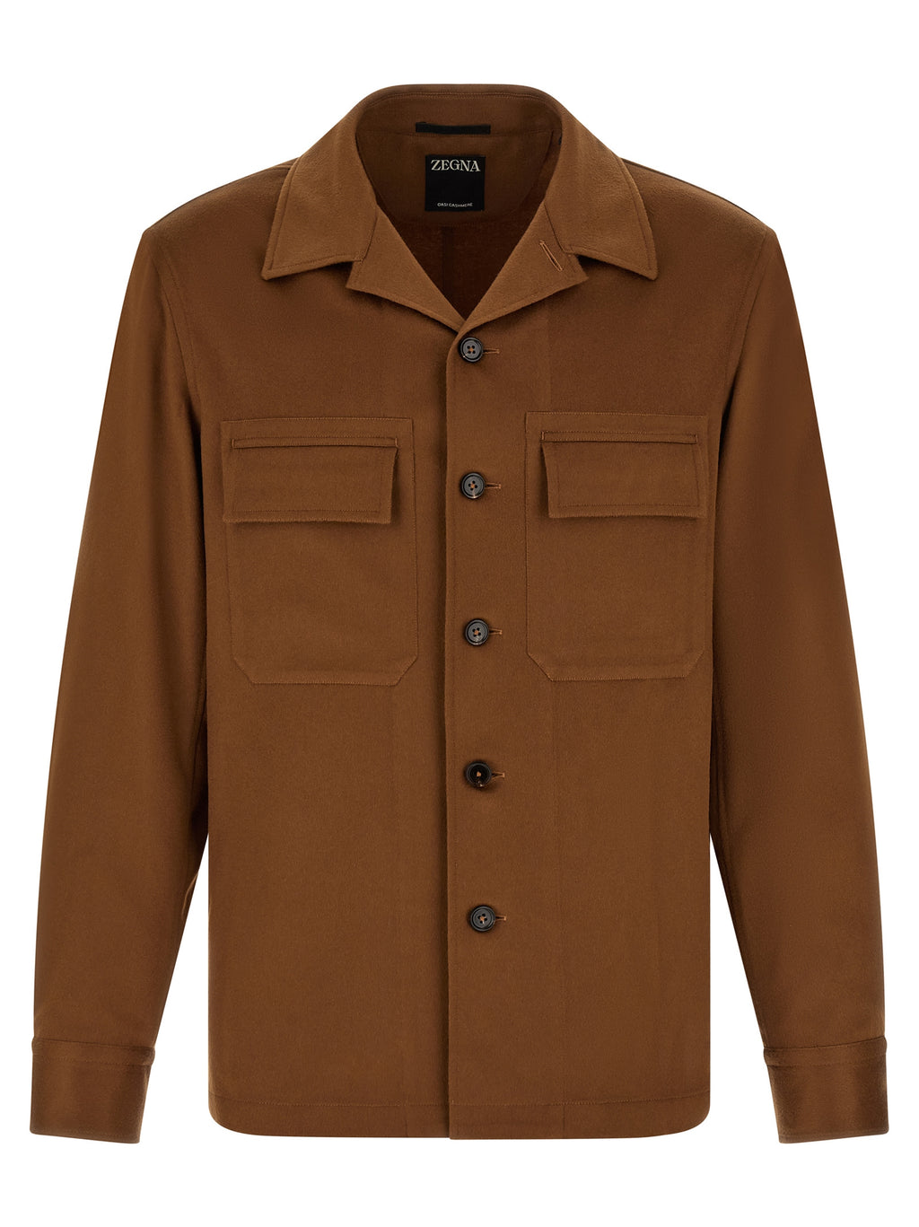 Cashmere Overshirt in Tobacco