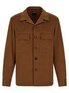 Cashmere Overshirt in Tobacco