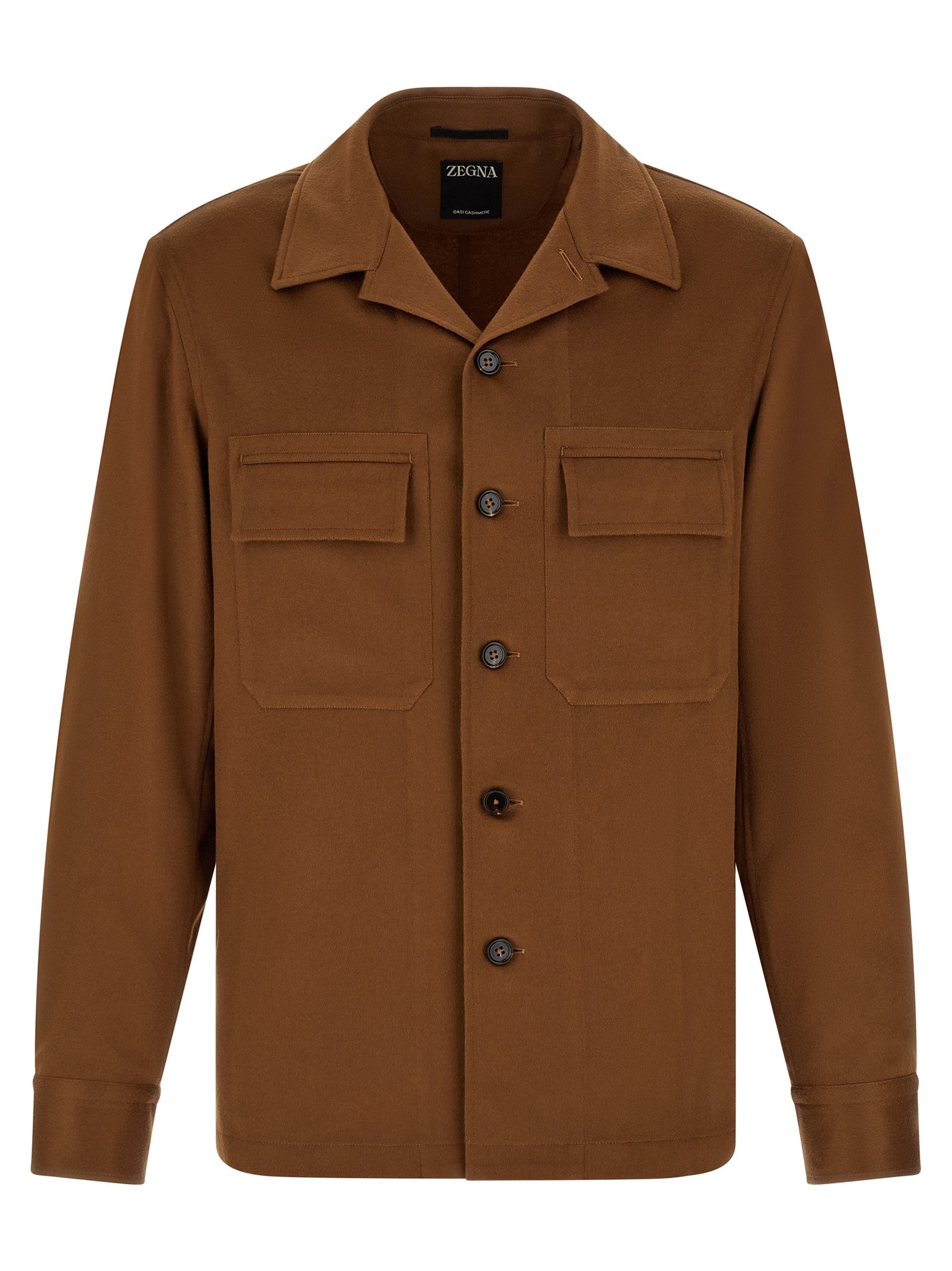 Cashmere Overshirt in Tobacco