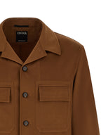 Cashmere Overshirt in Tobacco