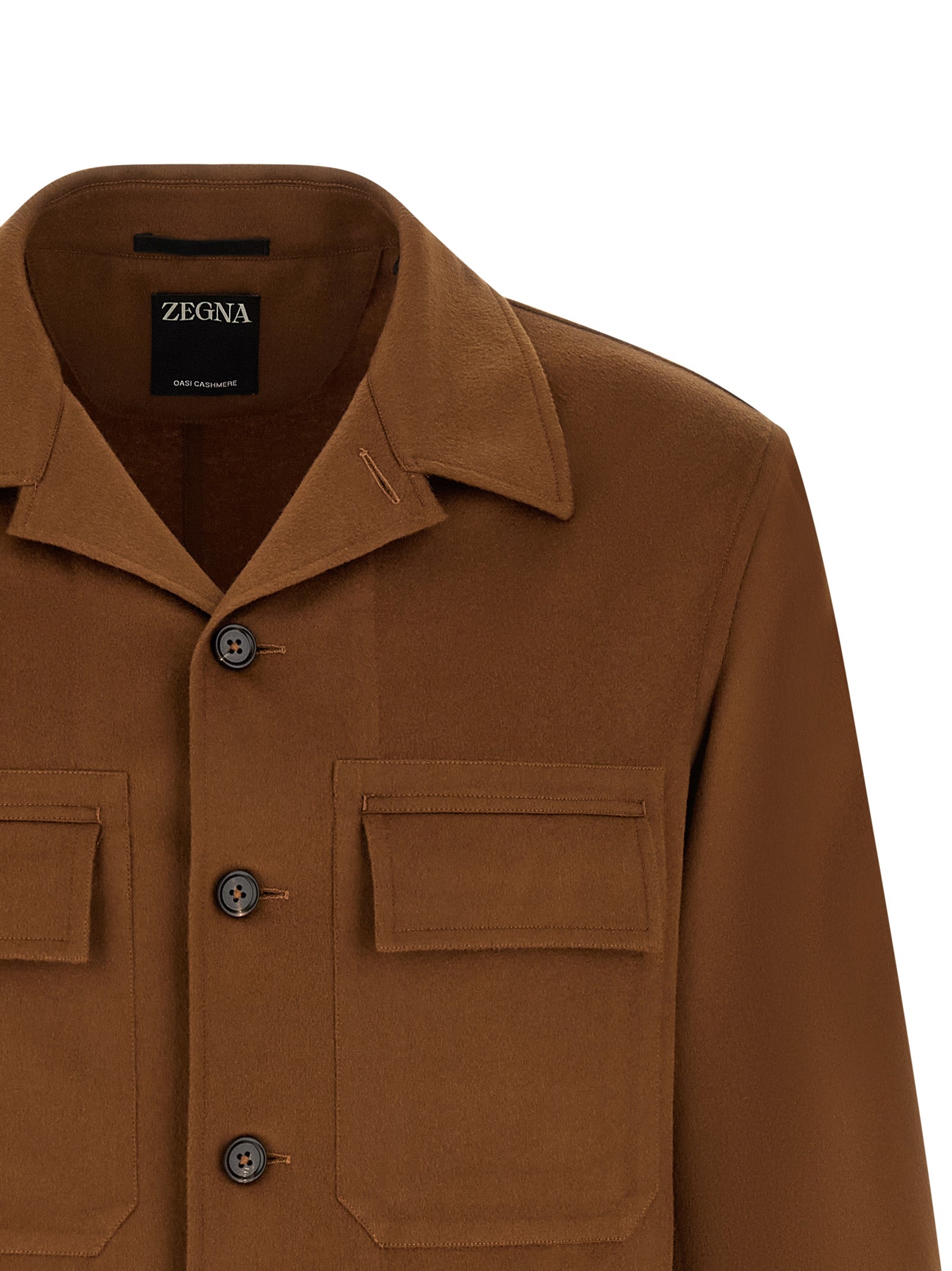 Cashmere Overshirt in Tobacco