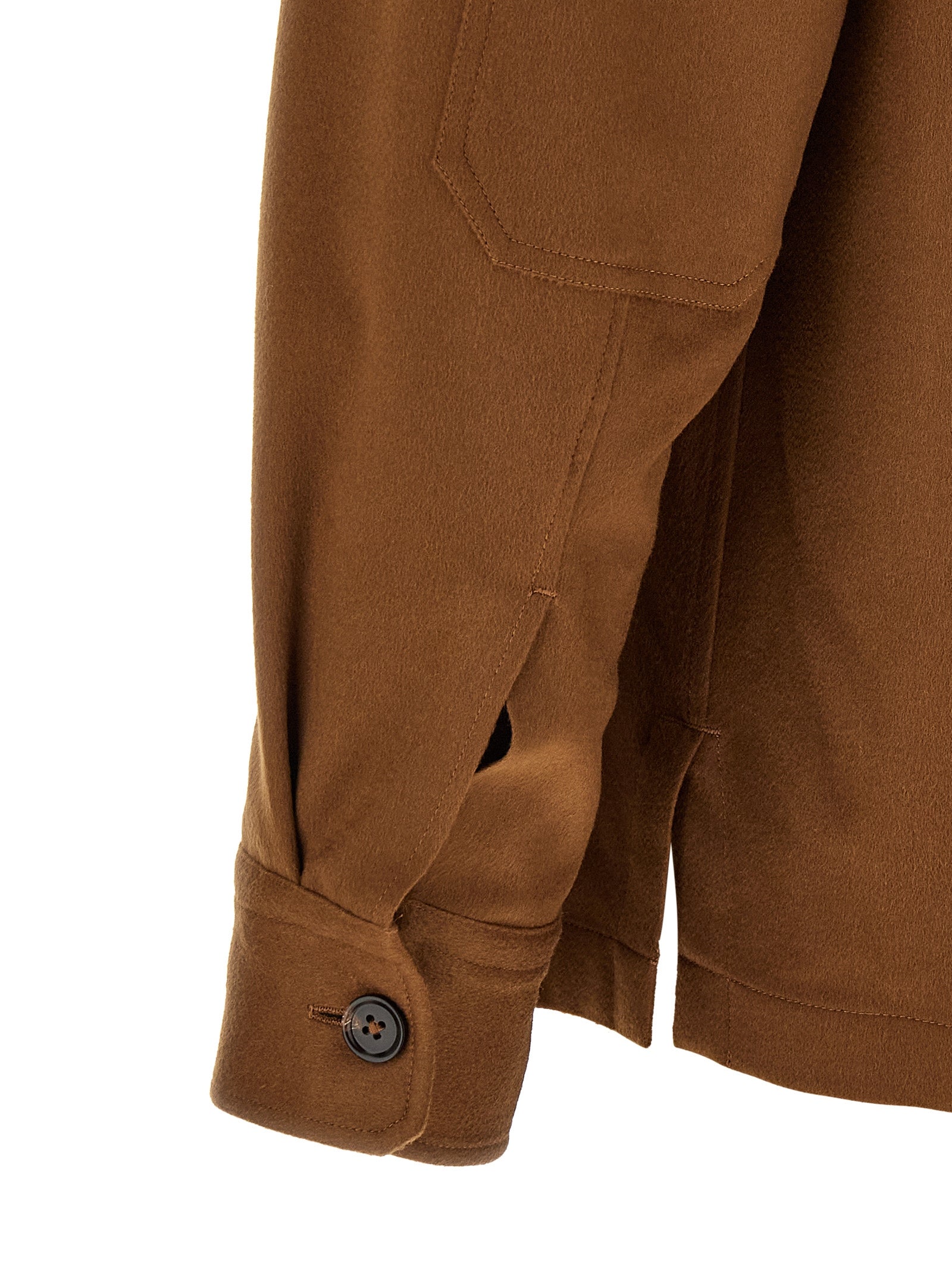 Cashmere Overshirt in Tobacco
