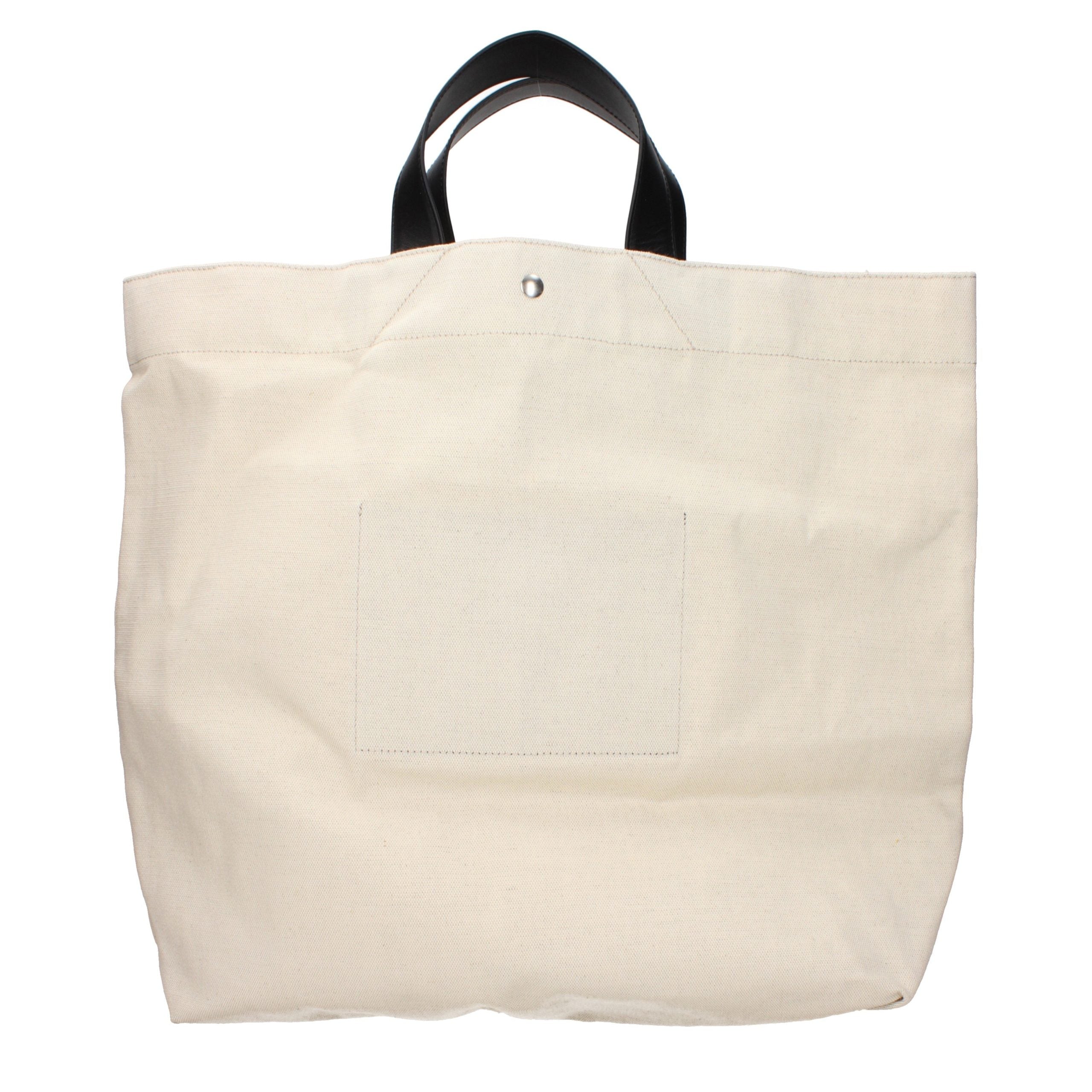 Beige Fabric Handbag