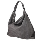 Gray Suede Shoulder Bag