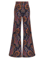 Multicolor Cotton Flared Jeans