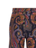 Multicolor Cotton Flared Jeans