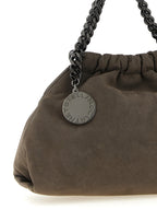 Gray Polyamide Falabella Mini Drawstring Crossbody Bag