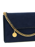 Blue Polyamide Crossbody with Gold Chain