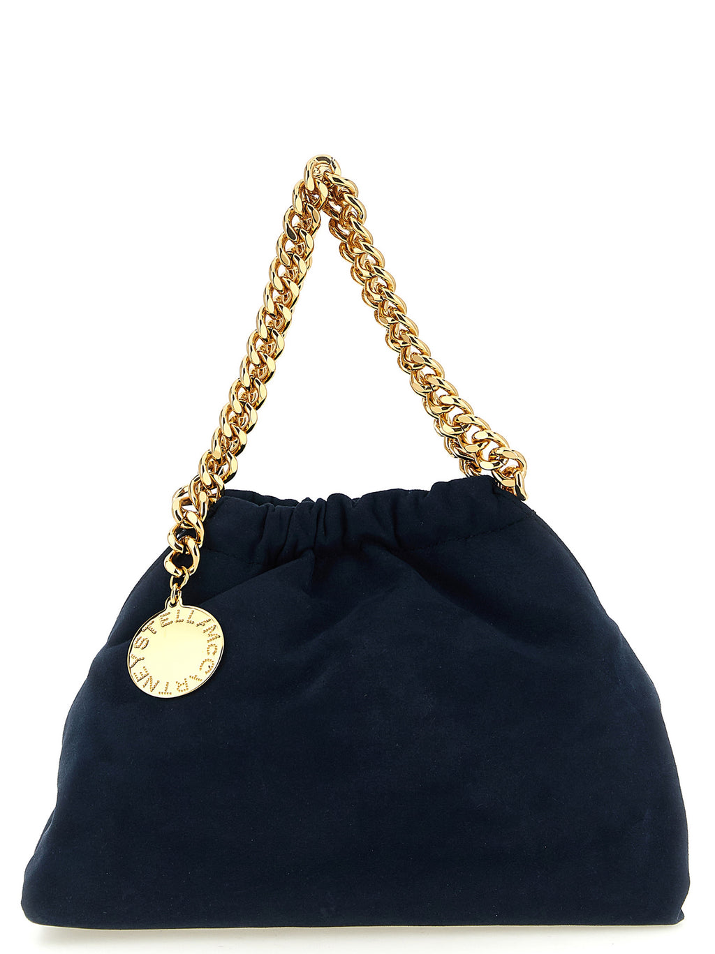 Suede‑Effect Falabella Mini Drawstring Crossbody Bag