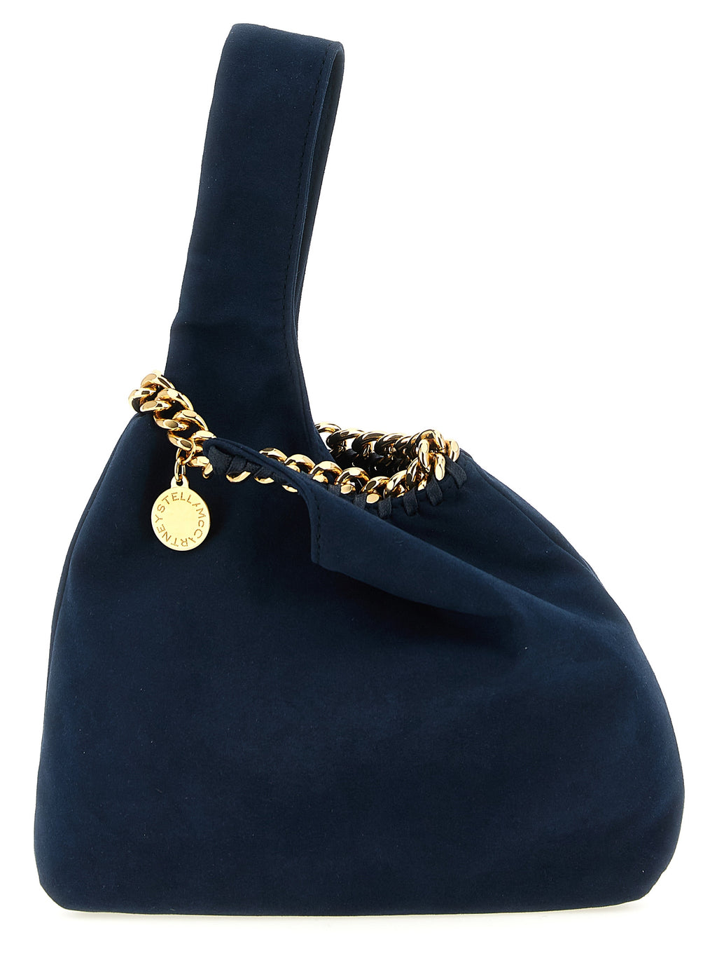 Navy Blue Polyamide Wrist Bag
