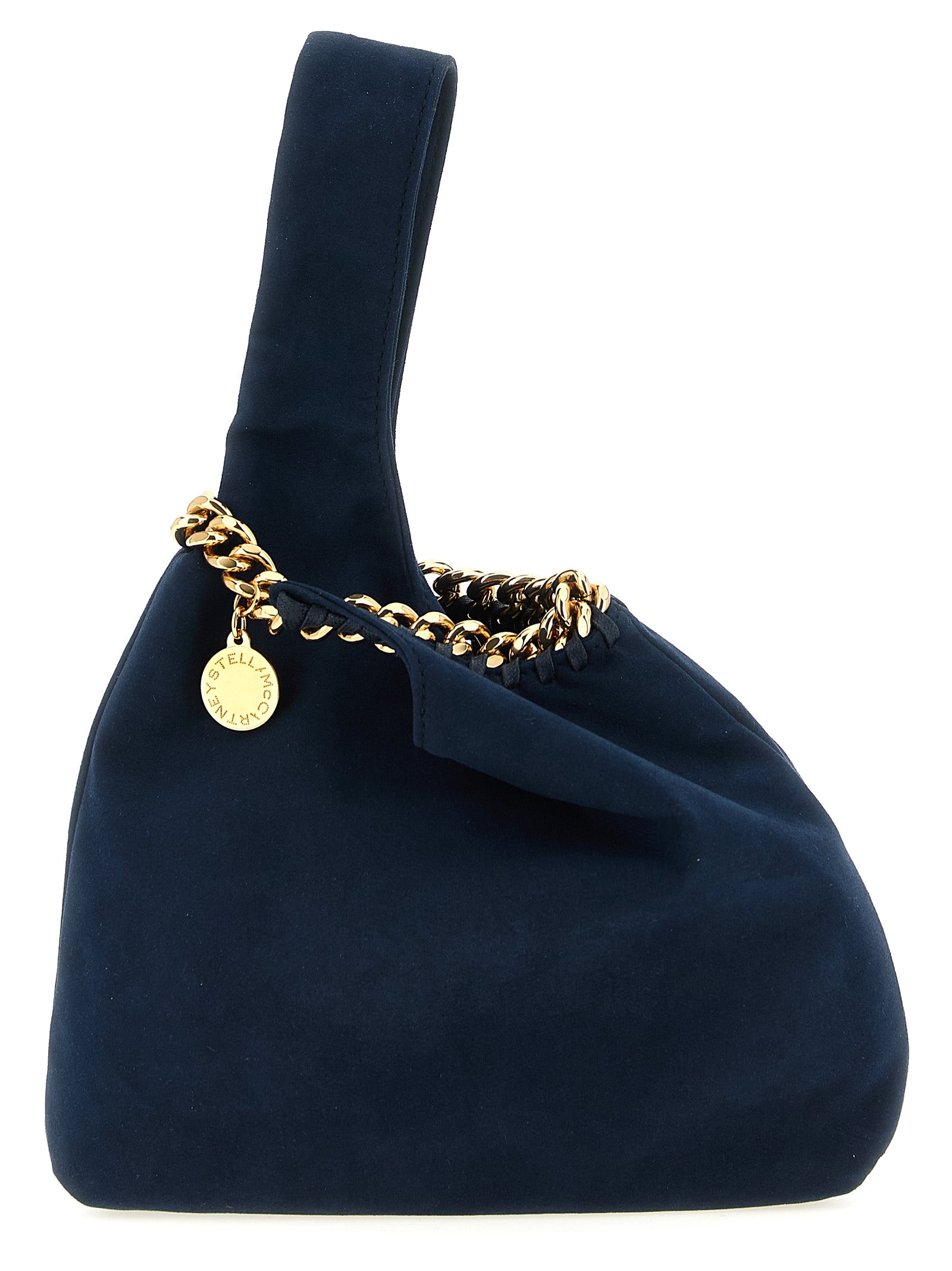 Navy Blue Polyamide Wrist Bag