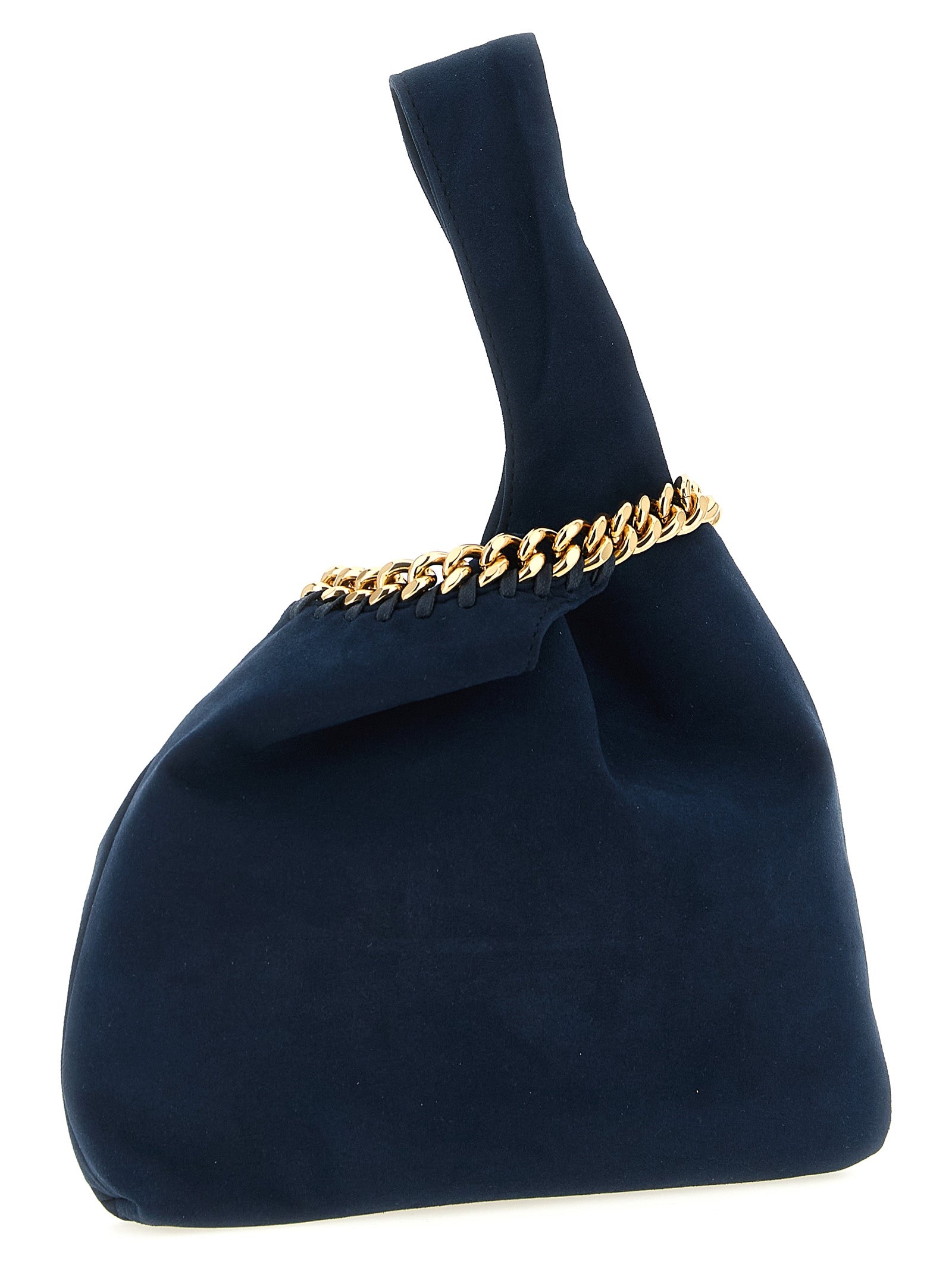 Navy Blue Polyamide Wrist Bag