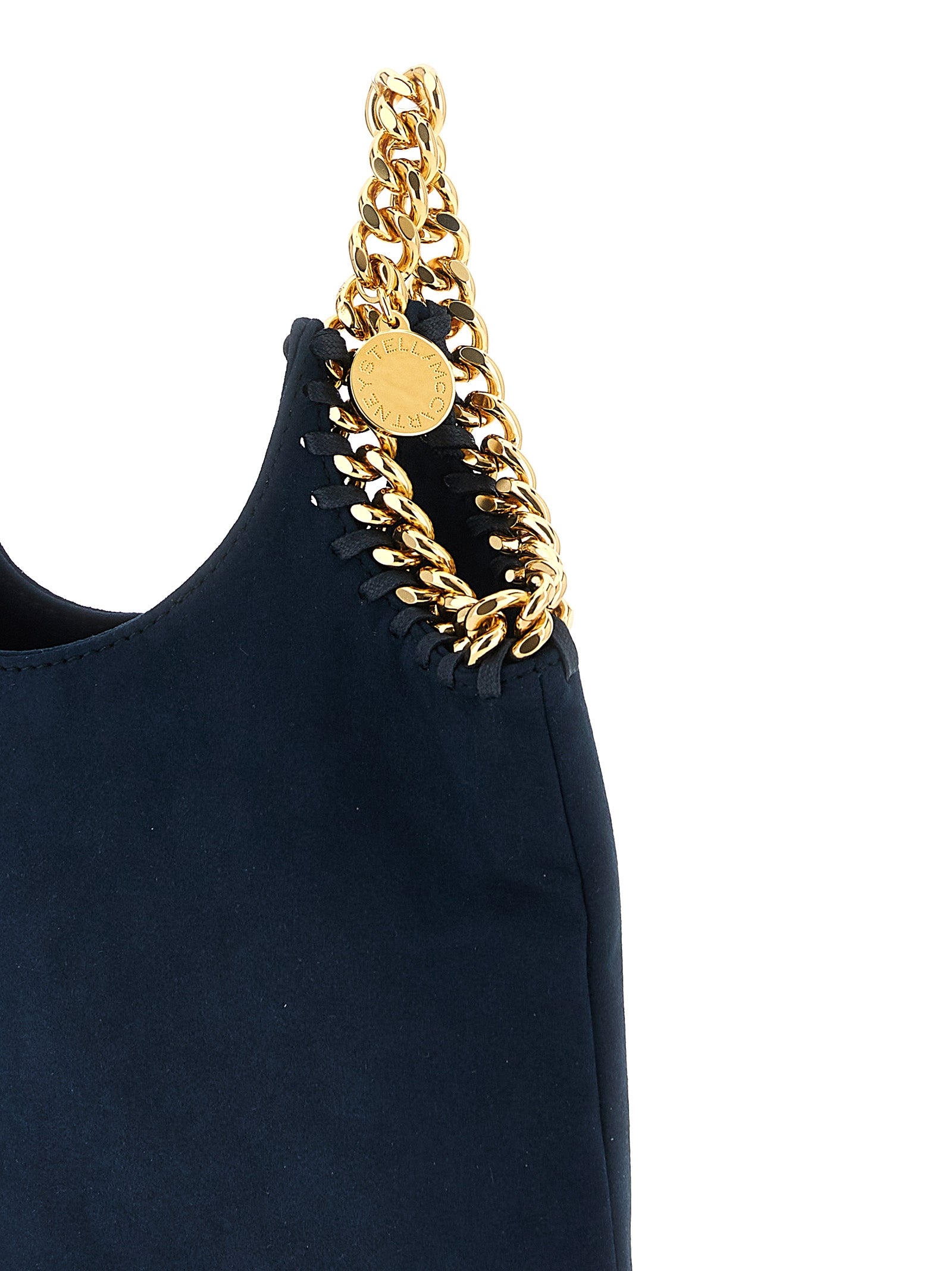 Navy Blue Polyamide Wrist Bag