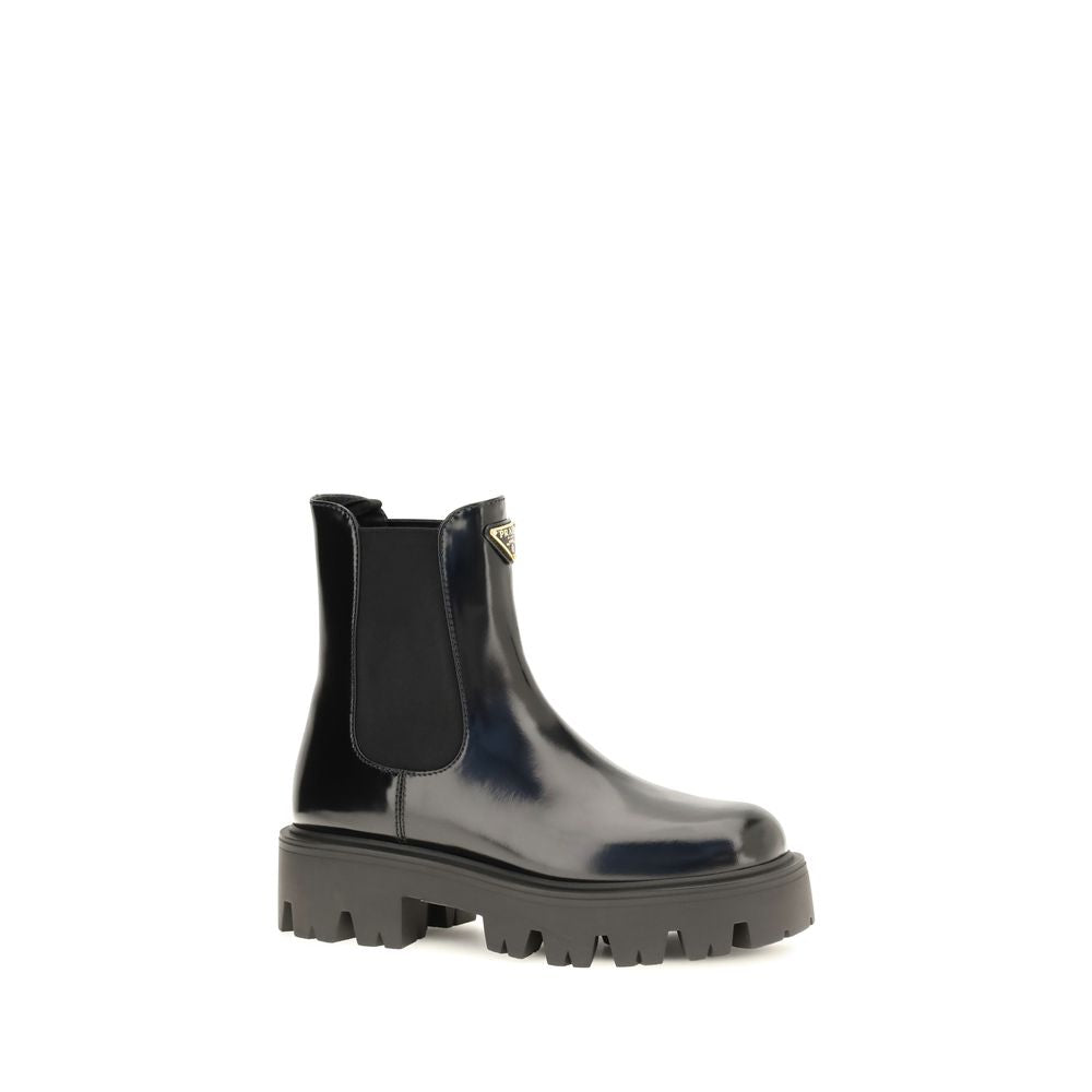 Black Calf Leather Chelsea Boots