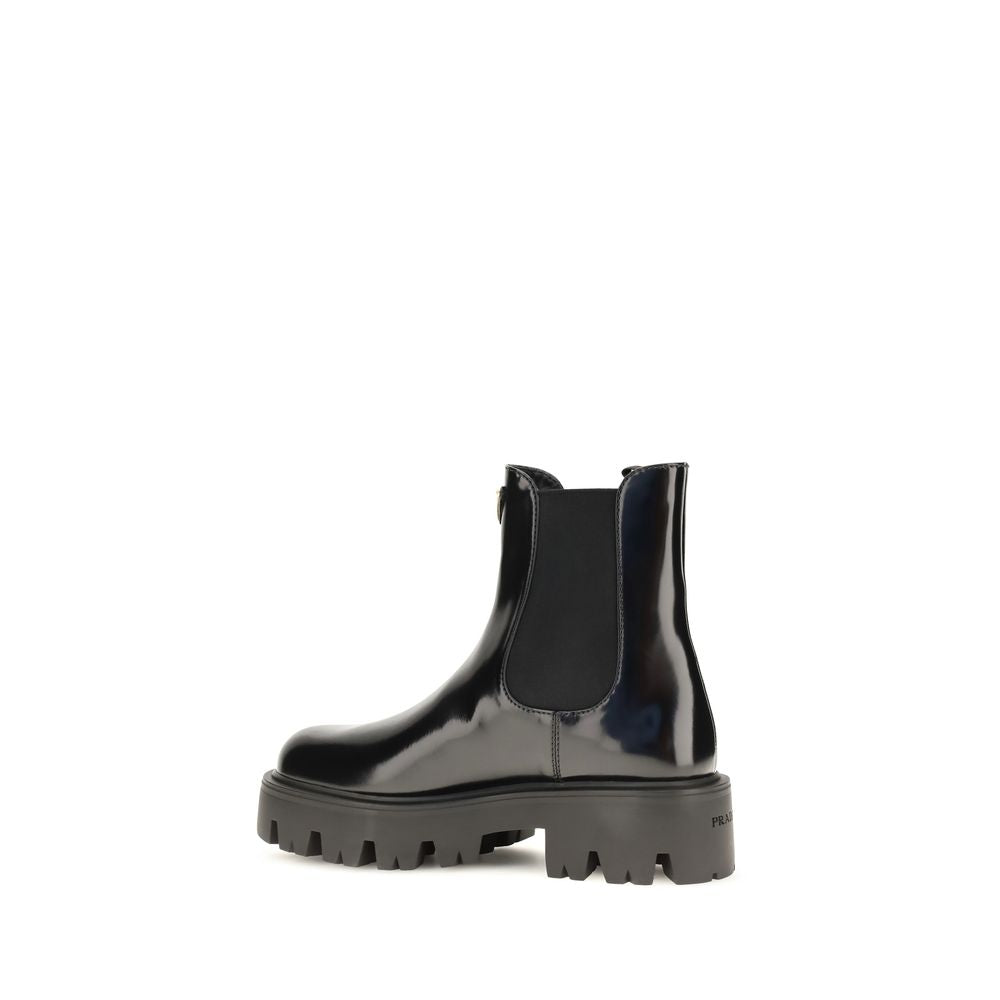 Black Calf Leather Chelsea Boots
