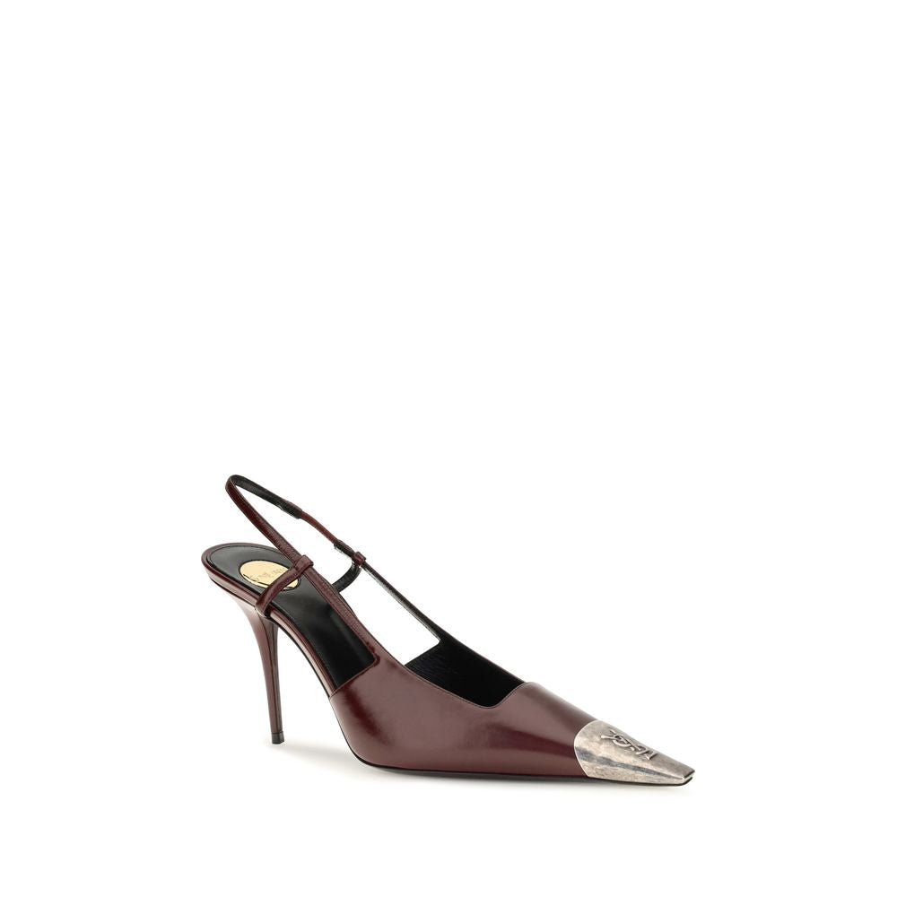 Jeanne Calf Leather Slingback Pumps