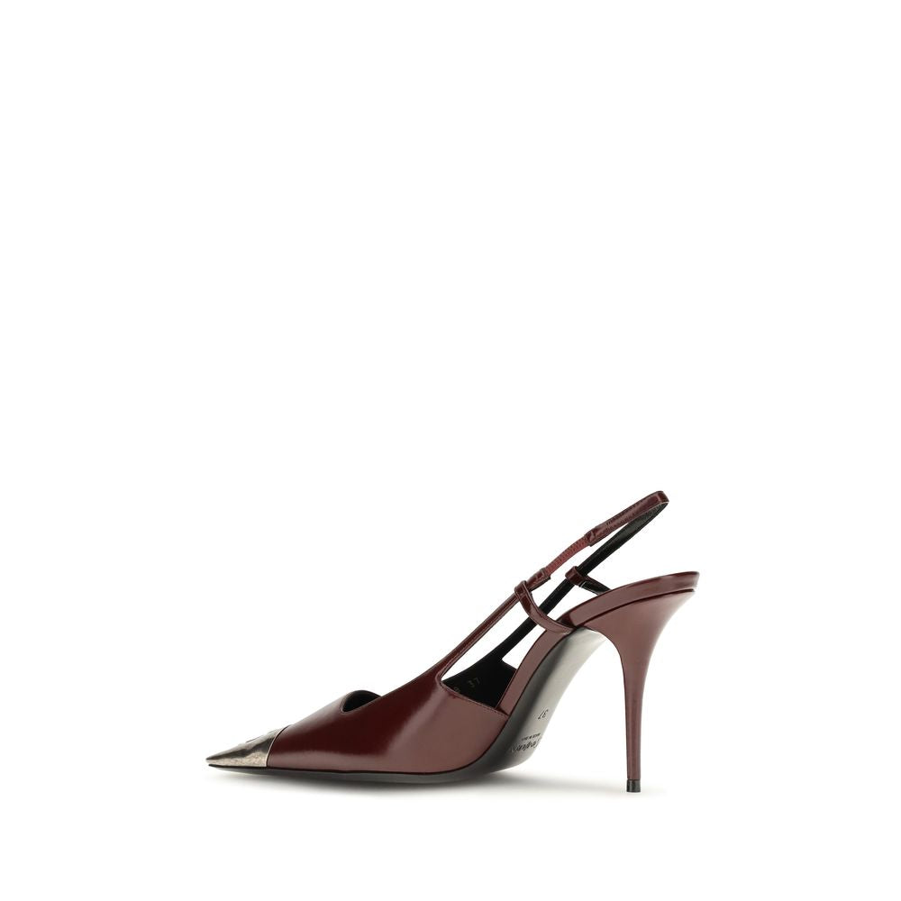 Jeanne Calf Leather Slingback Pumps