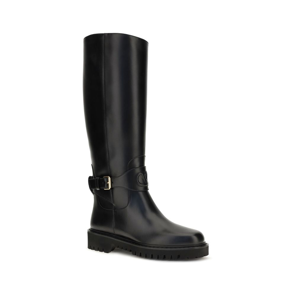 Calfskin VLogo Signature High Boots