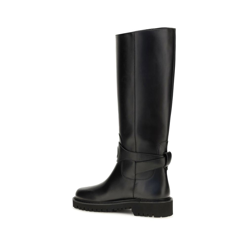 Calfskin VLogo Signature High Boots