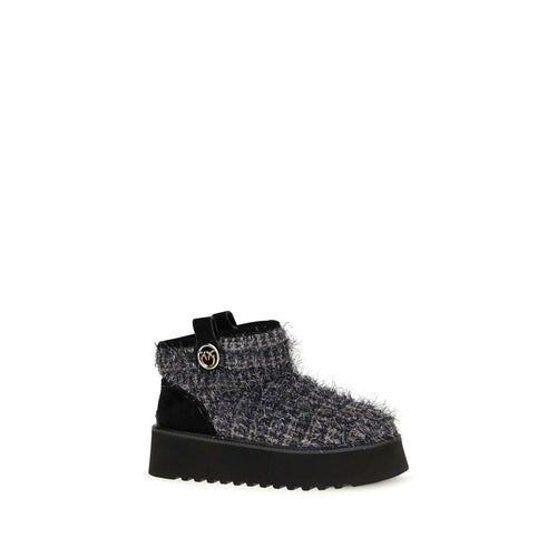 Tweed Lurex Ankle Boots