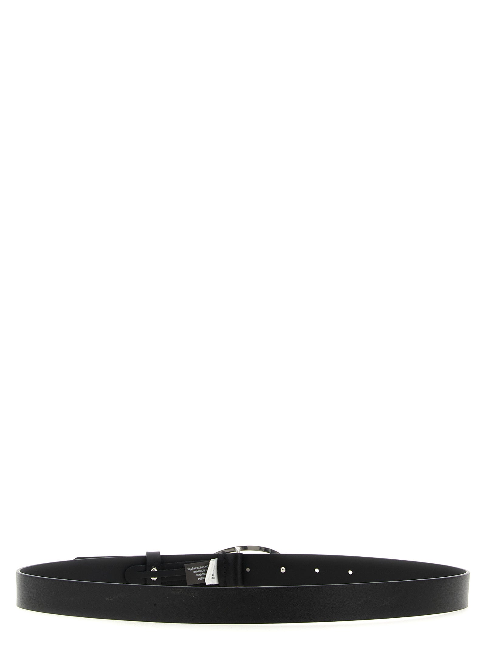 Black Smooth Leather Belt