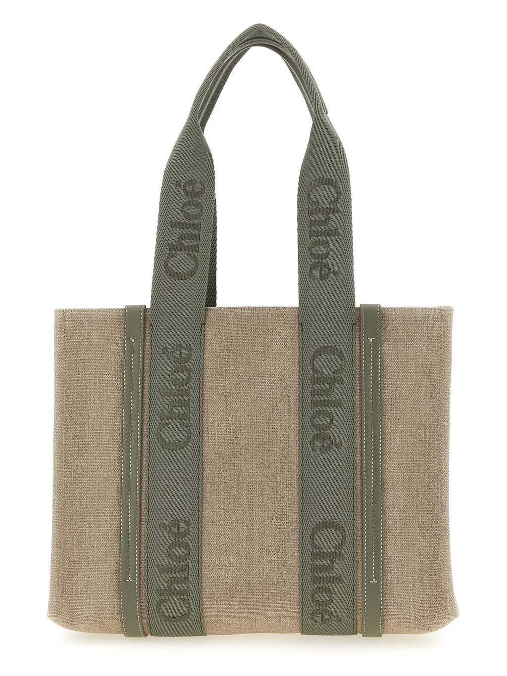 Medium Woody Linen Tote Bag