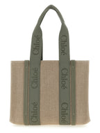 Medium Woody Linen Tote Bag