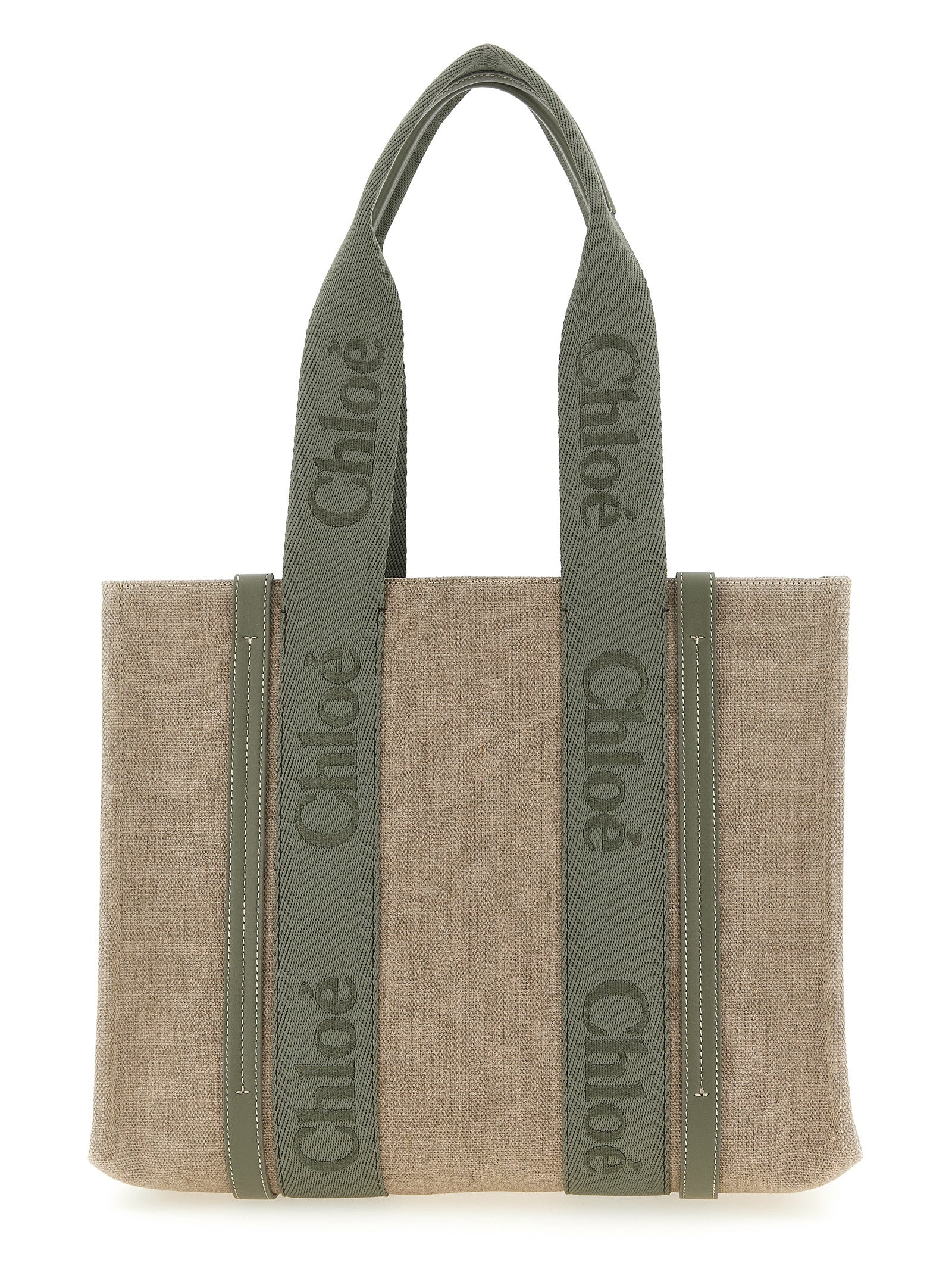 Medium Woody Linen Tote Bag