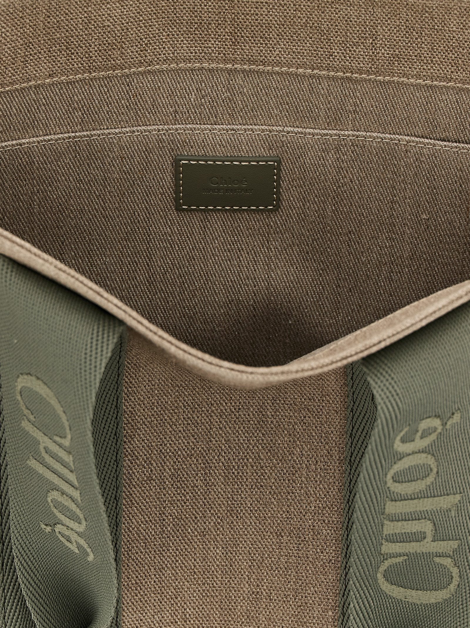 Medium Woody Linen Tote Bag